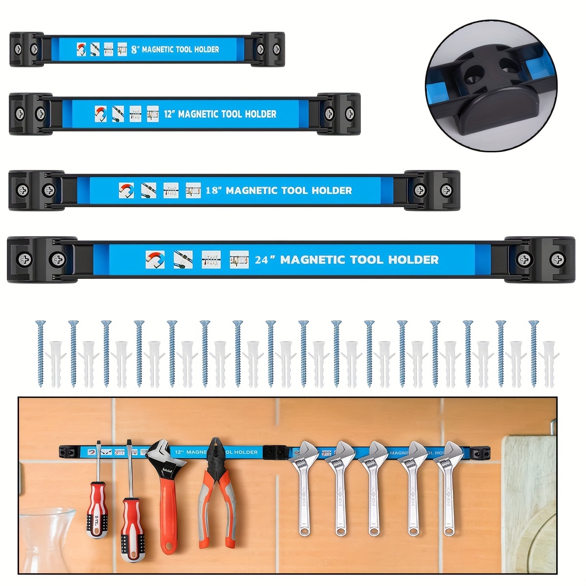 Workshop Tools Rack - 8,12,18,24inch Magnetic Tool Holder Heavy Duty