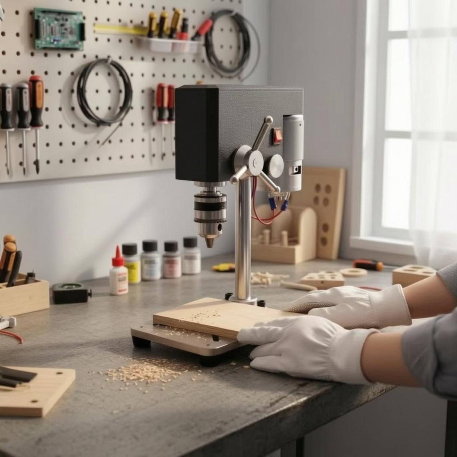 Mini Workshop Tools - Mini Bench Drill Press Small Size