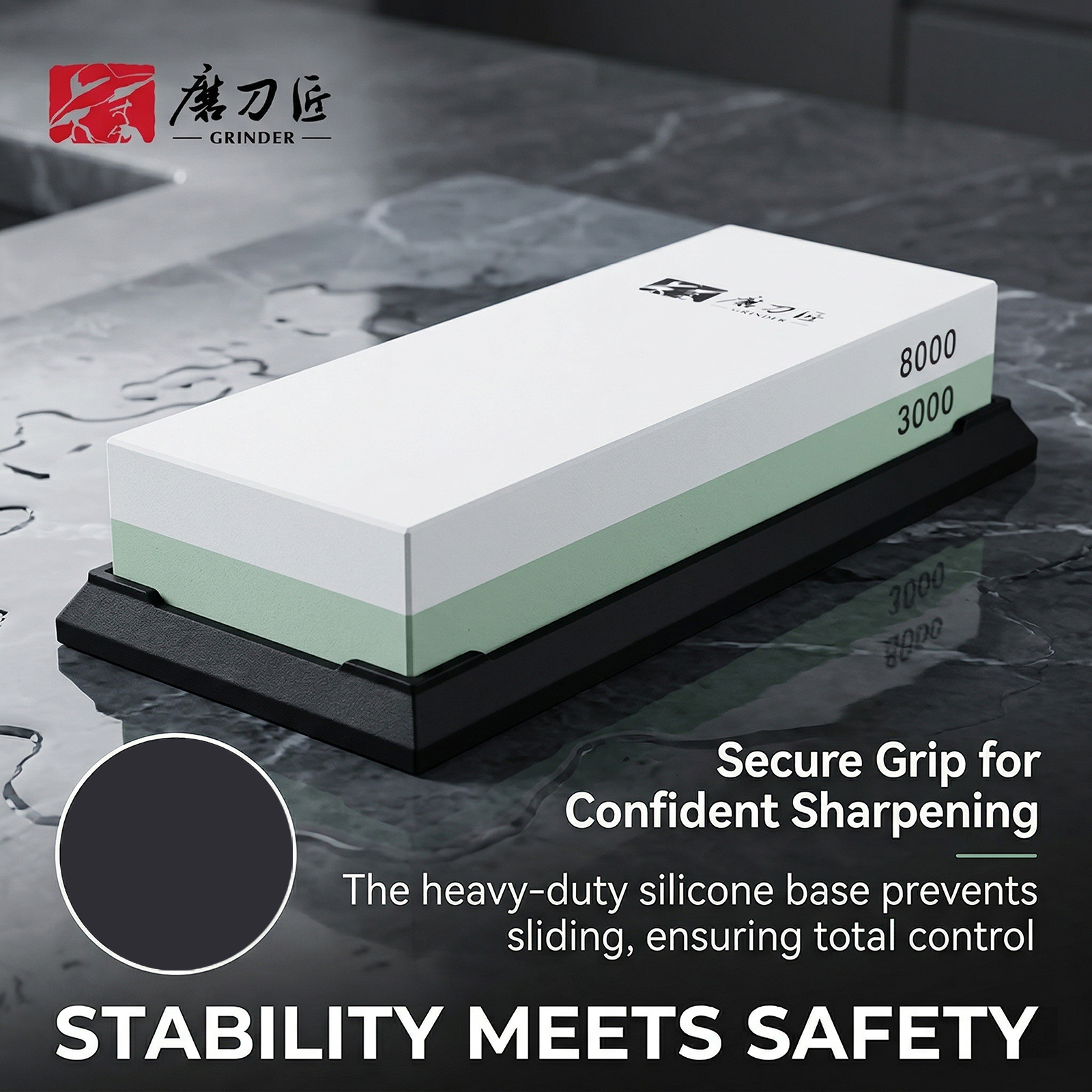 Sharpening Stone Whetstone - Corundum Double Side Sharpening Stone 8000/3000
