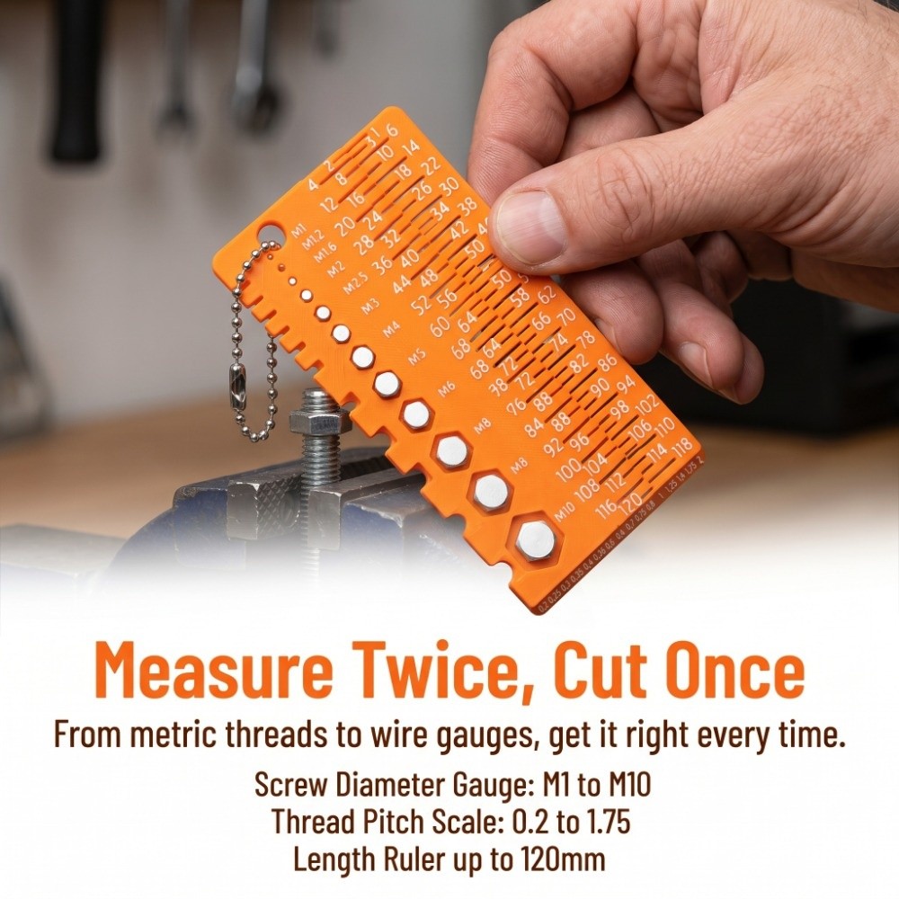 Workshop Tools Uses - Portable Screw Measuring Tool M1-M10 Specifications