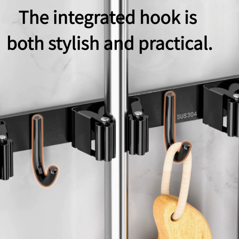 Workshop Tools On Wall - Self Adhesive Mop Holder Wall Mounted
