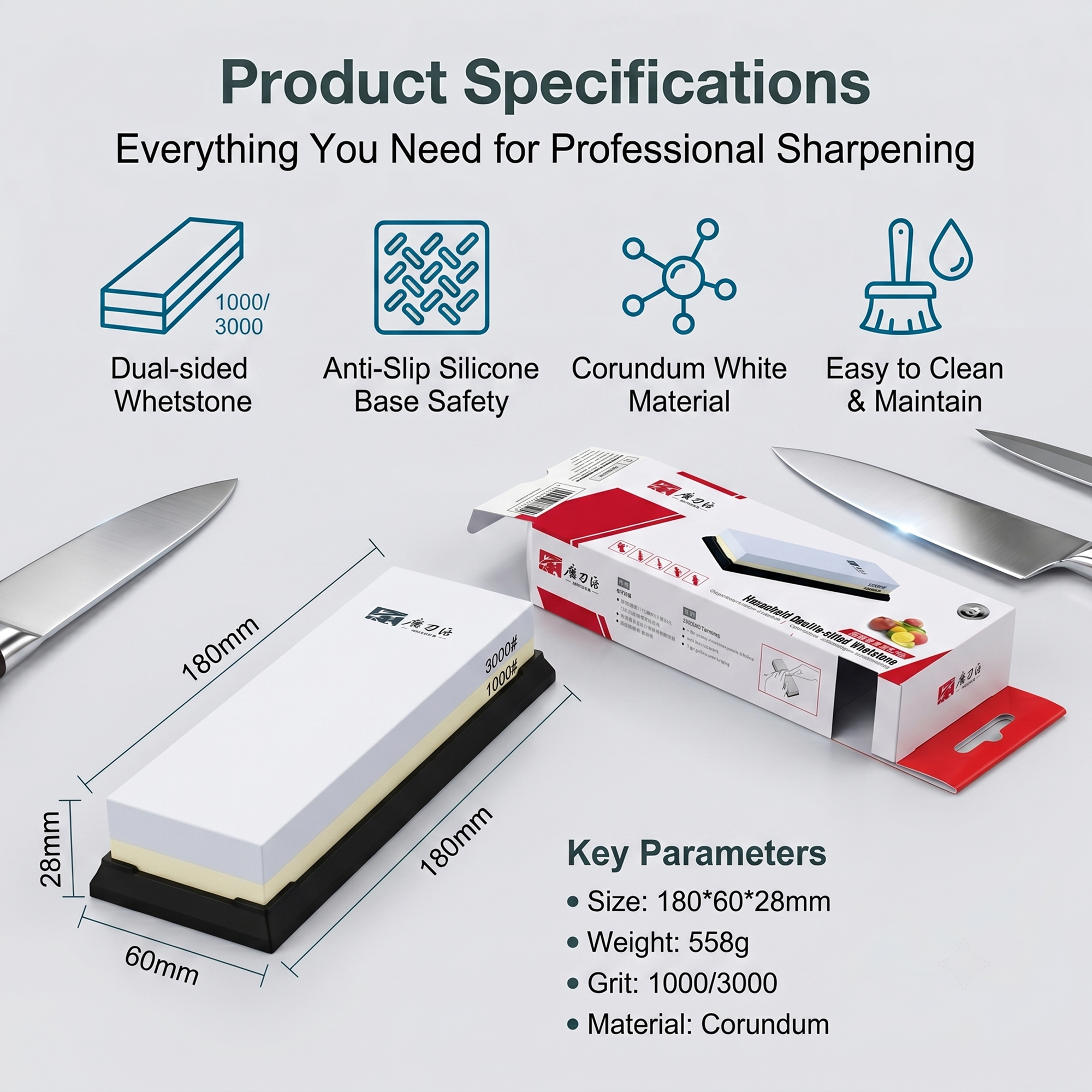 Corundum Sharpening Stone 1000 - Sharpening Stone Whetstone ulasan dan harga
