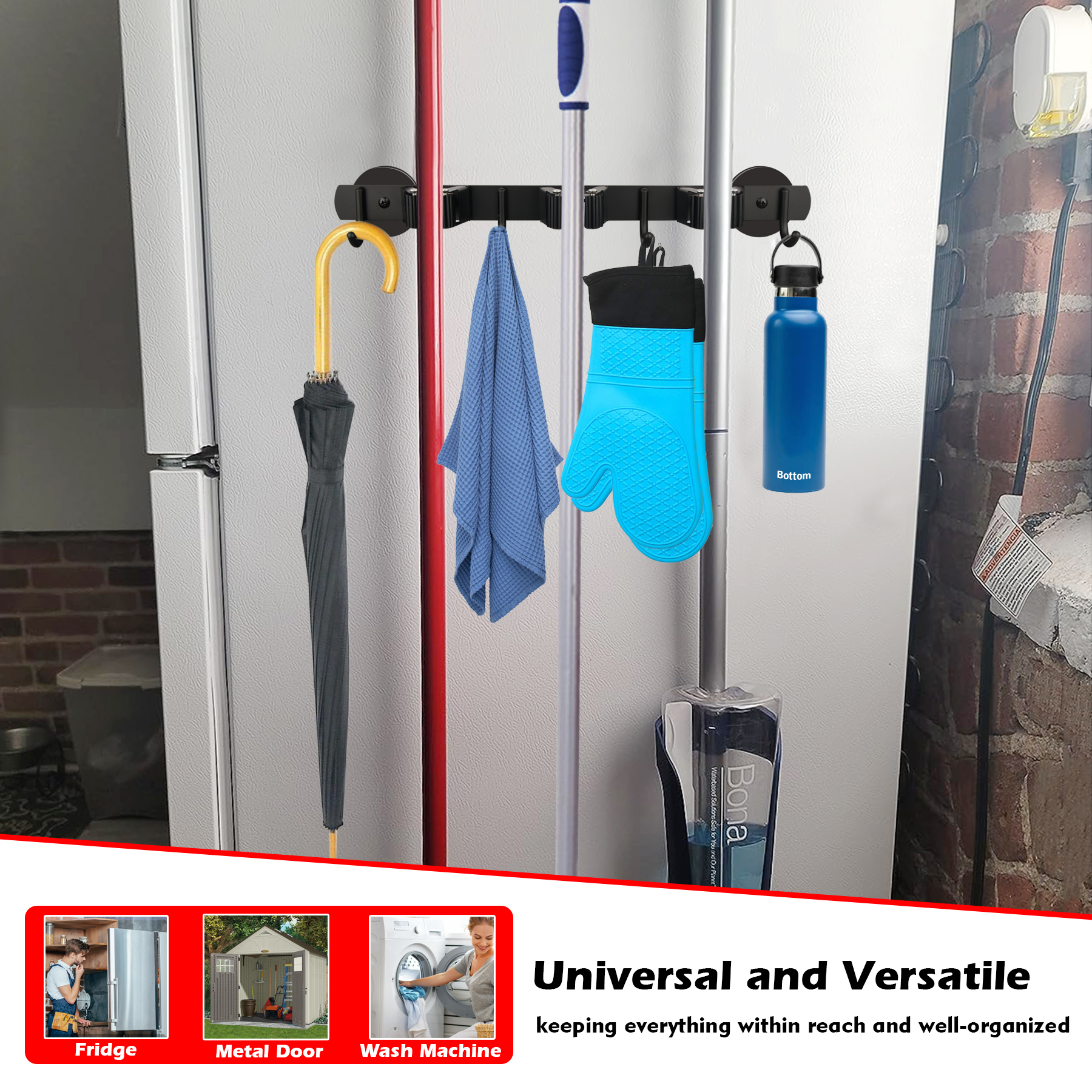 Magnetic Broom and Mop Holder  - Workshop Tools On Wall ulasan dan harga