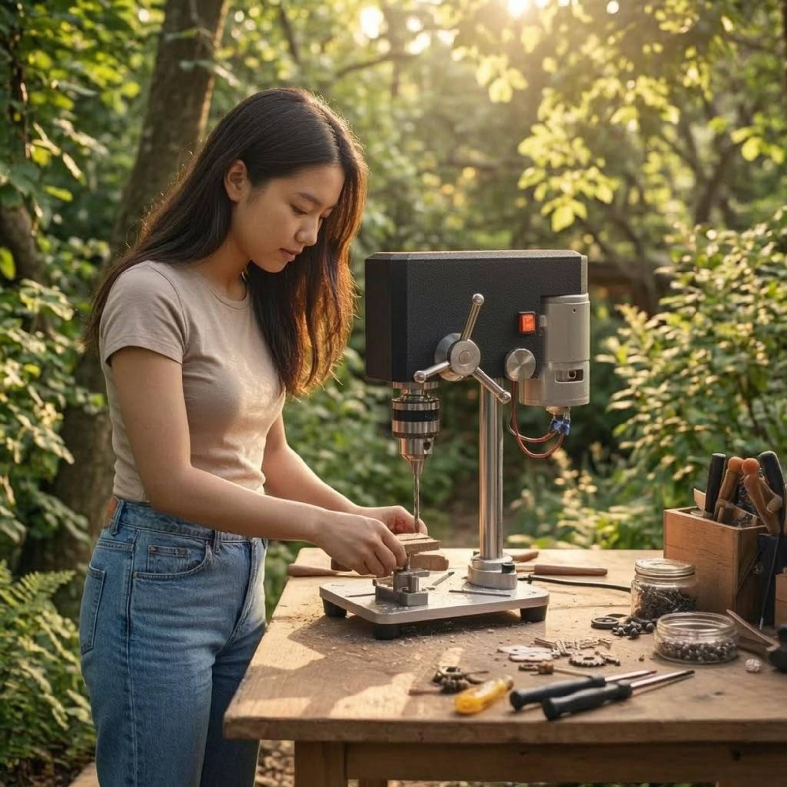Mini Bench Drill Press Small S - Mini Workshop Tools ulasan dan harga