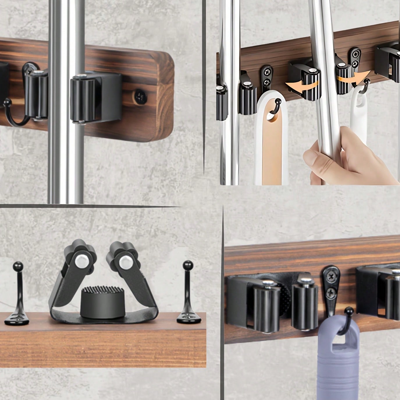 Mop Broom Holder Heavy Duty St - Workshop Tools On Wall ulasan dan harga