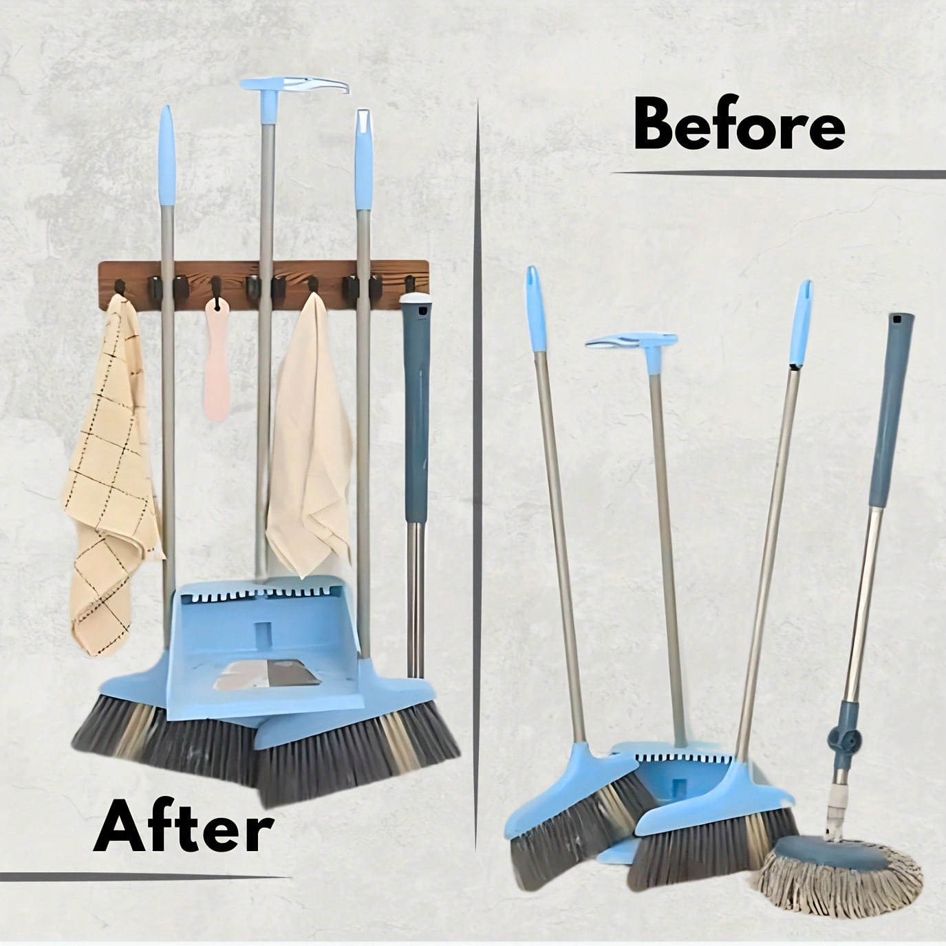 Mop Broom Holder Heavy Duty St - Workshop Tools On Wall ulasan dan harga