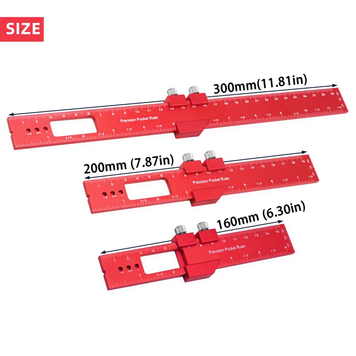 1/3Pcs Precision Pocket Ruler  - Mini Workshop Tools ulasan dan harga