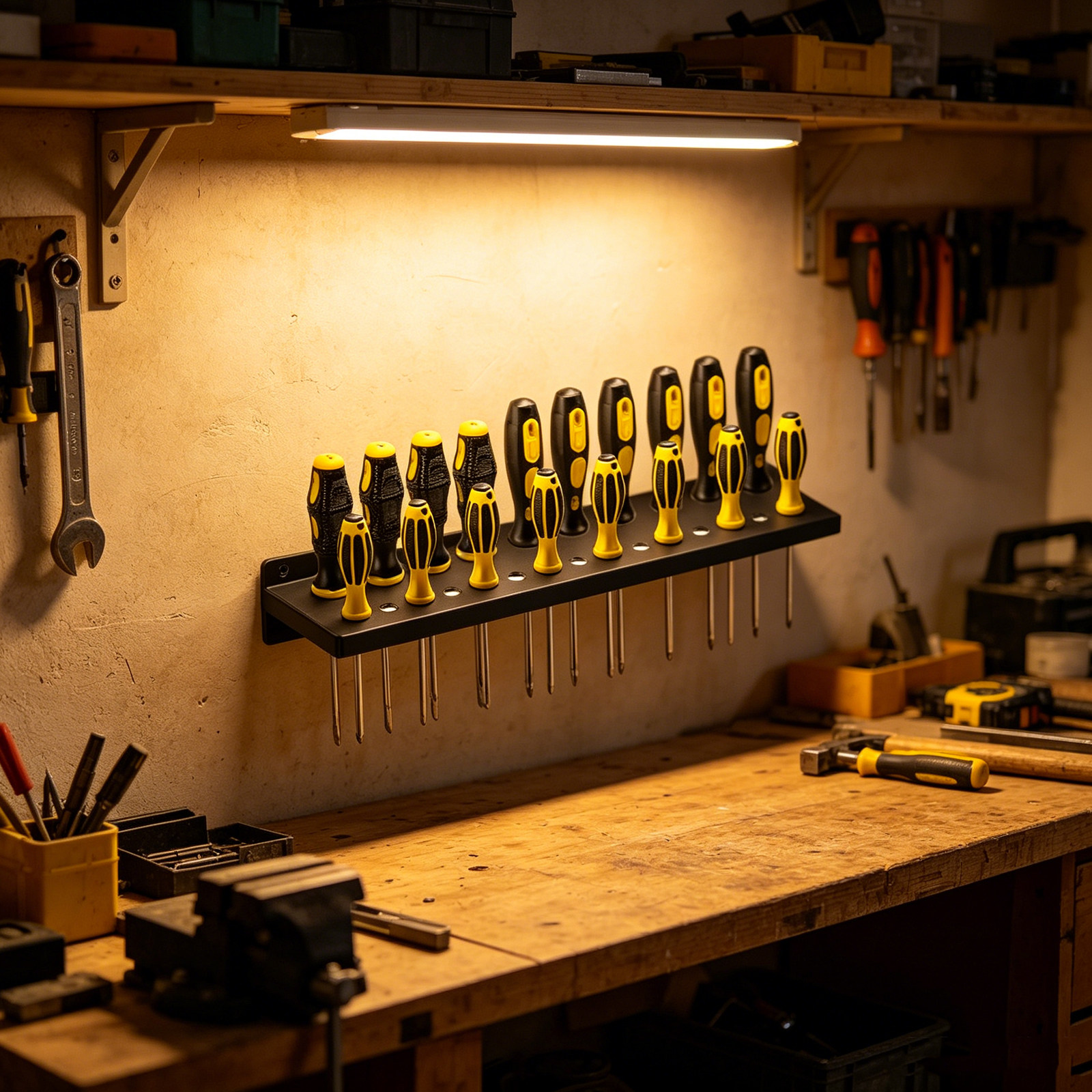 25-Hole Wall Mounted Screwdriv - Workshop Tools Rack ulasan dan harga