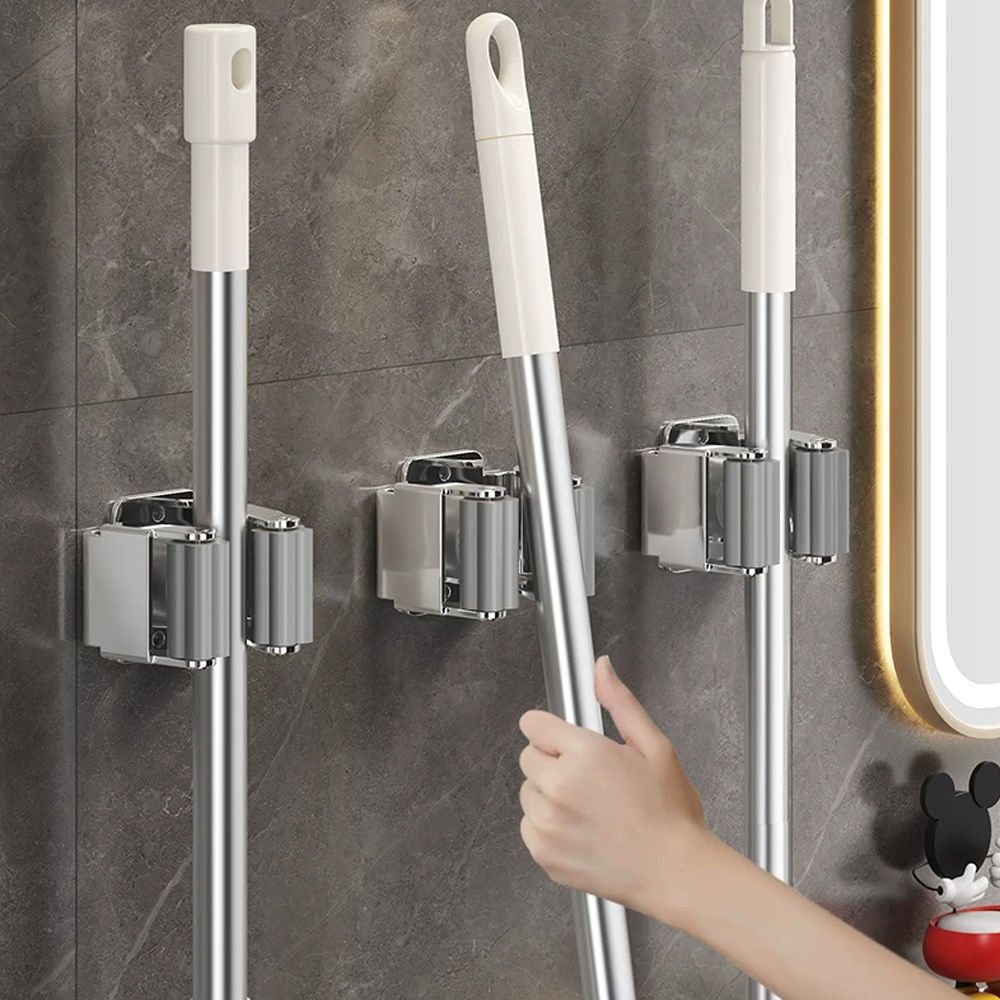 Stainless Steel Mop Clip Holde - Workshop Tools On Wall ulasan dan harga