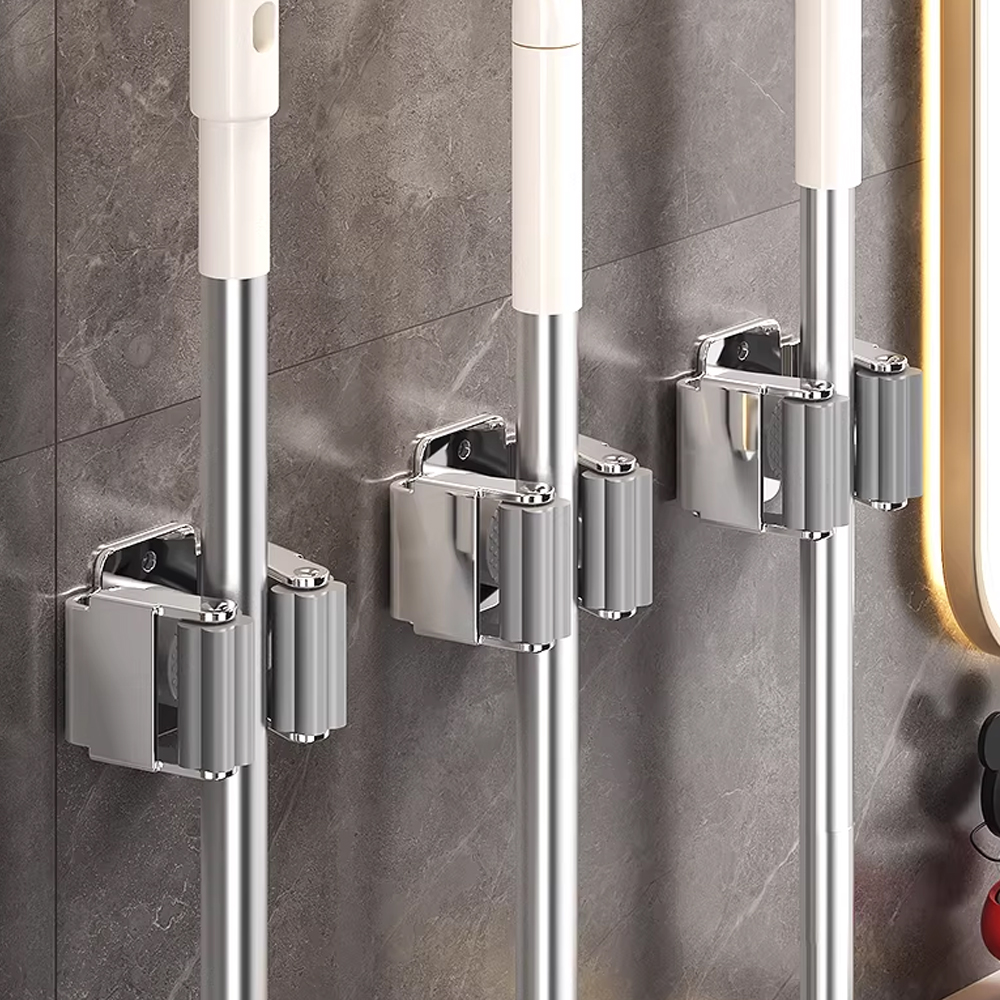 Stainless Steel Mop Clip Holde - Workshop Tools On Wall ulasan dan harga