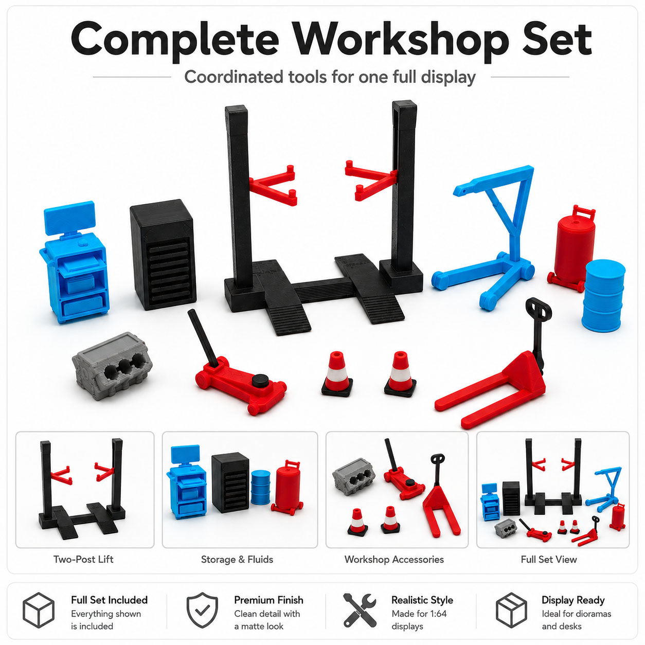 1:64 Garage Workshop Miniature - Workshop Tools Display ulasan dan harga