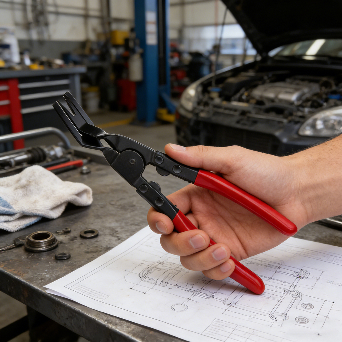 Car Clip Pliers Pliers Fastene - Special Tools Mechanical Workshop ulasan dan harga