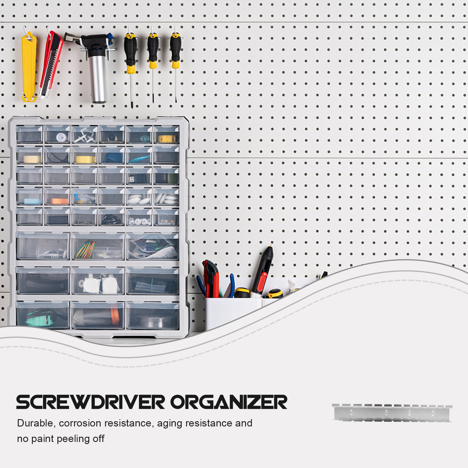 1Pcs Premium Steel Pegboard Sc - Workshop Tools Display ulasan dan harga