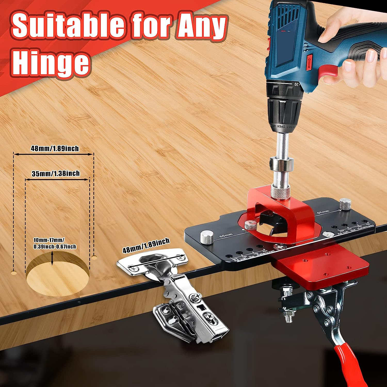 35mm Concealed Door Hinge Jig  - Mini Workshop Tools ulasan dan harga