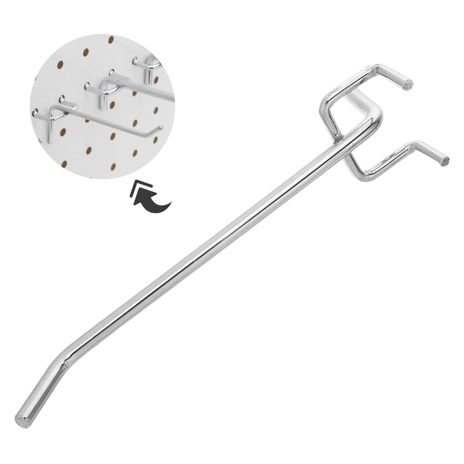 12Pcs Metal Pegboard Hooks Hea - Workshop Tools Display ulasan dan harga
