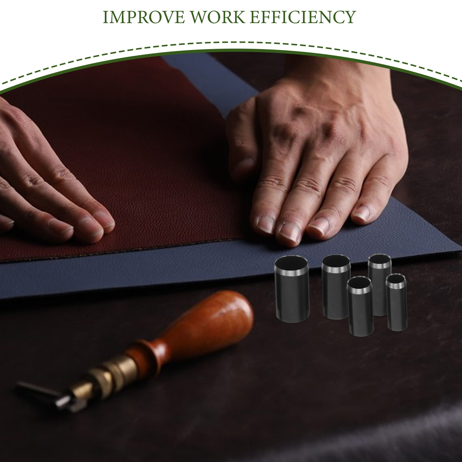 15Pcs PU Hole Puncher Set Roun - Workshop Tools Uses ulasan dan harga